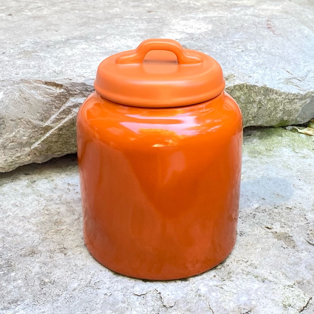 Rae Dunn CANDY CORN Orange Halloween Canister - Picture 5 of 6